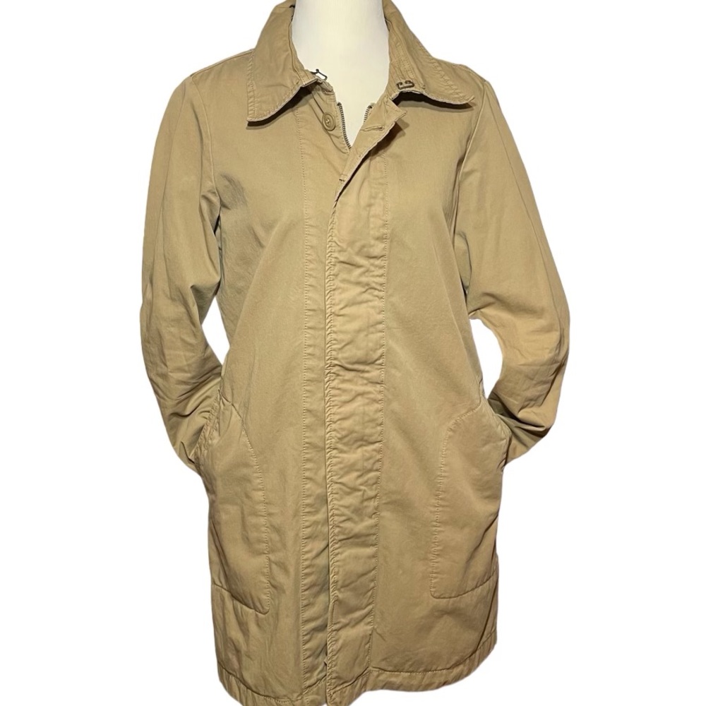 Lucky Brand Khaki Utility Trench Coat women’s medium